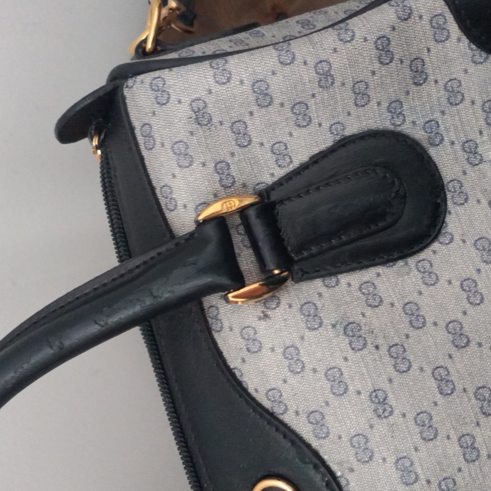 Authentic Vintage Gucci GG Monogram Micro Guccissima Boston Doctor Shoulder Bag - Picture 11 of 11